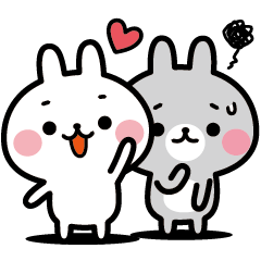 Positive and Negative Rabbits – LINE貼圖 | LINE STORE