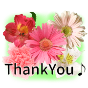 I thank you for the flower sticker