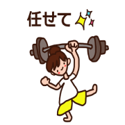 Various emotions sticker.Girl version