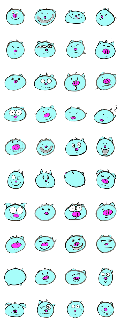 Blue pig
