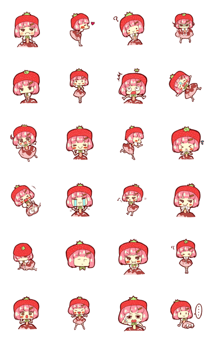 strawberry parfait-chan sticker