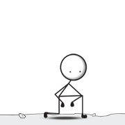 Stickman cartoon simple concept