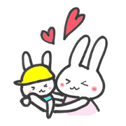 Mather rabbit and naughty boy rabbit