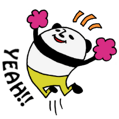 The cheerleading panda
