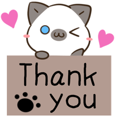 Siamese cat marron greeting Sticker