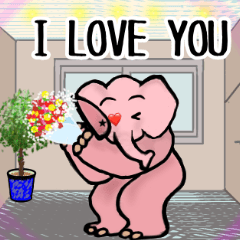 Fun elephant daily conversation stickers