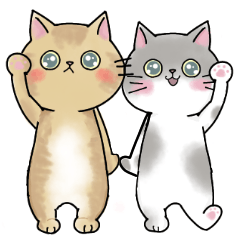 My cats sticker(Teatiger and Cowpattern)