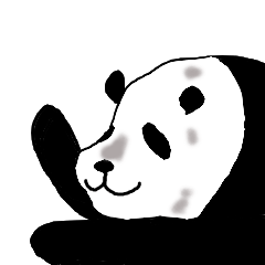 Carefree panda with polite language