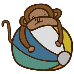 Lazy monkey's lazy day