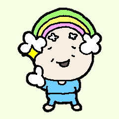 Rainbow Uncle A Word Daily Sticker