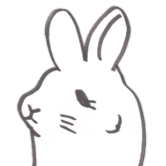 animal series- Rabbit that looks kind