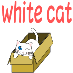 A cartoon film is my white second cat.