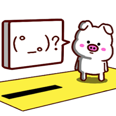 (T_T) pig & Japanese emoticon"kaomoji"