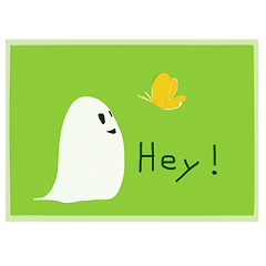 Small ghost card