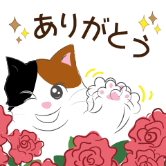 Energetic and cute cat greeting sticker