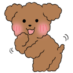 可愛紅貴賓狗日常用語
