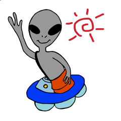 kid alien wiz UFO