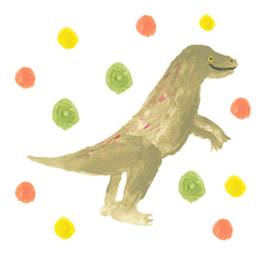 素朴な恐竜のスタンプ