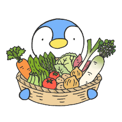 Penguin and Vegetables