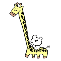 happy bear and giraffe