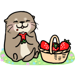 動く 春だよ カワウソさん Line スタンプ Line Store