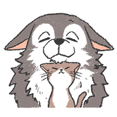 ヘタレおおかみくんとツンデレねこさん 5 Line スタンプ Line Store