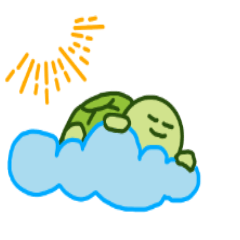 Sleepy turtle sticker