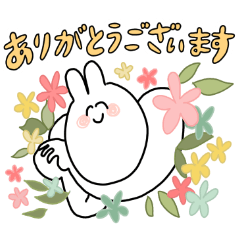 Graffiti rabbit greeting sticker