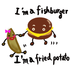 Mr.fishburger and Ms. fried potato