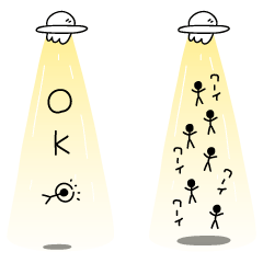 Taken Away By A Ufo Line Stickers Line Store