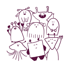 Cute alien's Stickers