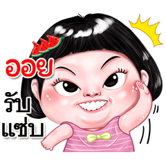 I'm Oil Sticker cute Girl V.2