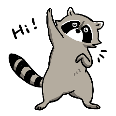 Raccoon' Sticker