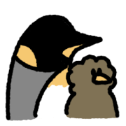 Parent and child king penguins 1
