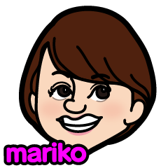 Caricature stamp with name_No.2 Mariko
