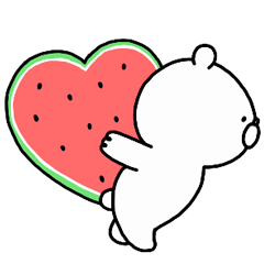 **Sticker of a cute bear for summer**