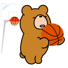 クマの日常。バスケ楽しんでます。