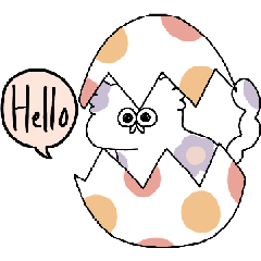 flower cat / kawaii simple