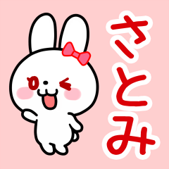 The white rabbit with ribbon for"Satomi"