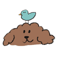 Fluffy dog Stickers 02