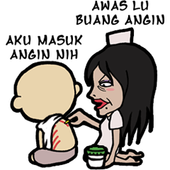 Chibi Hantu Indonesia Stiker Animasi