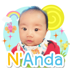 baby anda is happy