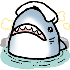 Shark stickers with a sense of life