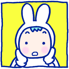 Cute white rabbit :)