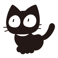 黒猫のスタンプ（English）3