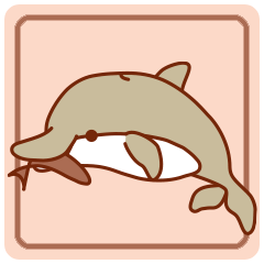 Sticker of a cute dolphin <vol.6>