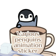 Various penguins animation sticker-EN