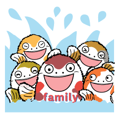 Family Nishikigoi Sticker