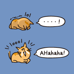 Small Sticker! Red Tabby Cat Talk