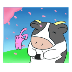 可愛い牛さんの春休み